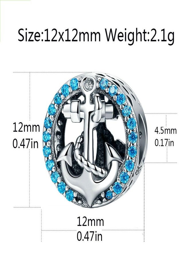 LAMOONY Sailing Boat Charm 925 Sterling Silver, Anchor, Starfish, Jelly Fish Ocean Charm for Pandora Charm Bracelet - Image 2